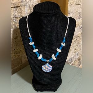 🧡🌊🐚Beachy Sunset Shell Necklace